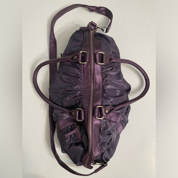 RARE ALDO Hobo Handbag/ Messenger Purple And Gorgeous Metal Hardware - Picture 2 of 16